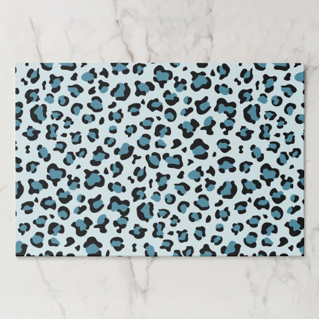 Bloc De Hojas Leopard Print, Leopard Spots, Blue Leopard (Anverso)