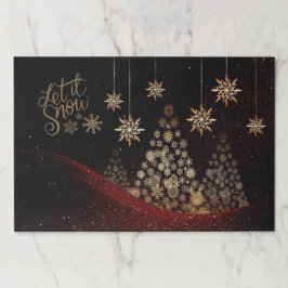 Bloc De Hojas Let It Snow Navidades de Nieve Placemats de papel 