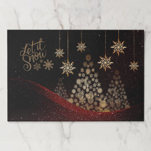 Bloc De Hojas Let It Snow Navidades de Nieve Placemats de papel 