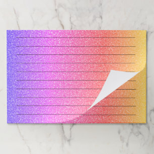 Bloc De Hojas Líneas negras Purpurinoso PInk púrpura Ombre Girly