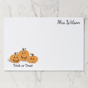 Bloc De Hojas Linternas de Jack O felices y sonrientes