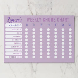 Bloc De Hojas Lista de comprobación de gráfico de personalizados