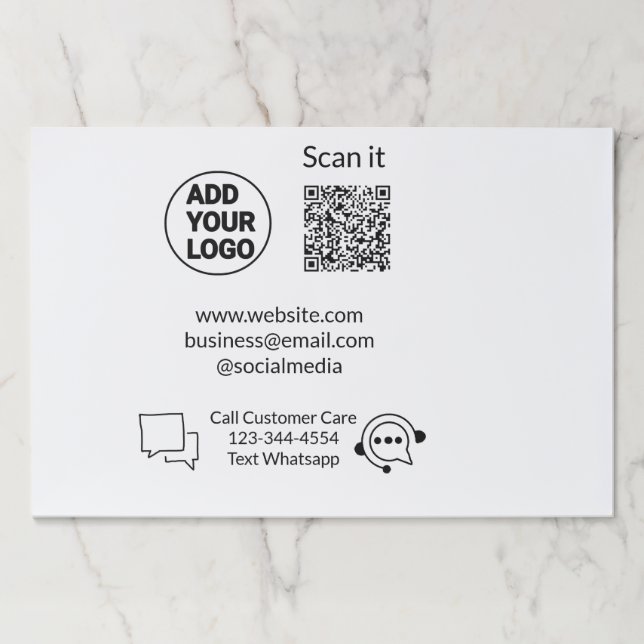 Bloc De Hojas Llamar a un cliente para que envíe un mensaje de t (Anverso)