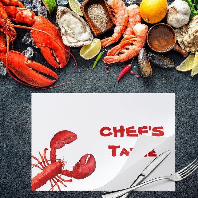Bloc De Hojas Lobster crawfish hervir fiesta placemato blanco ro (Subido por el creador)