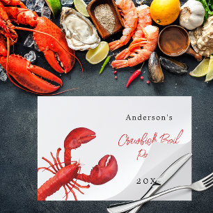 Bloc De Hojas Lobster crawfish hervir fiesta placemato blanco ro