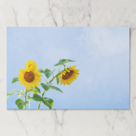 Bloc De Hojas Los girasoles bajo el cielo azul