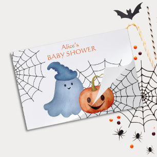 Bloc De Hojas Lugares de Baby Shower de Little Boo Pumpkin
