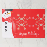 Luminosa placa de papel de Snowman para festividad