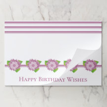 Malva Púrpura Con Placemáticas De Papel Blanco