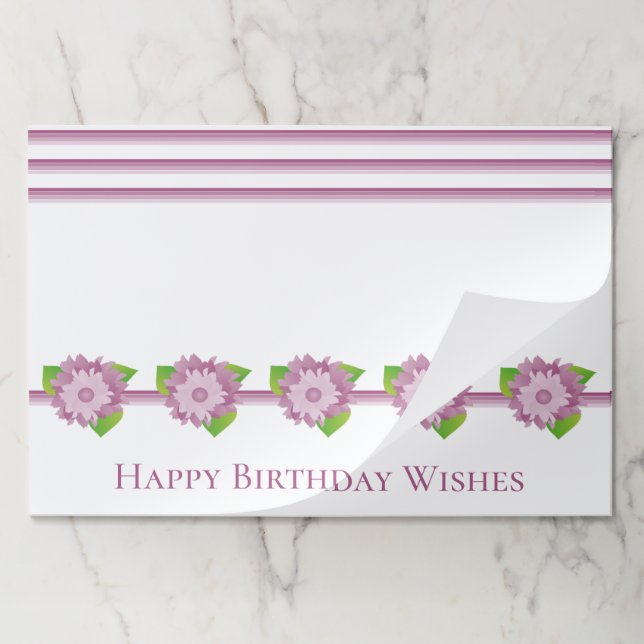 Bloc De Hojas Malva Púrpura Con Placemáticas De Papel Blanco (Plegada)