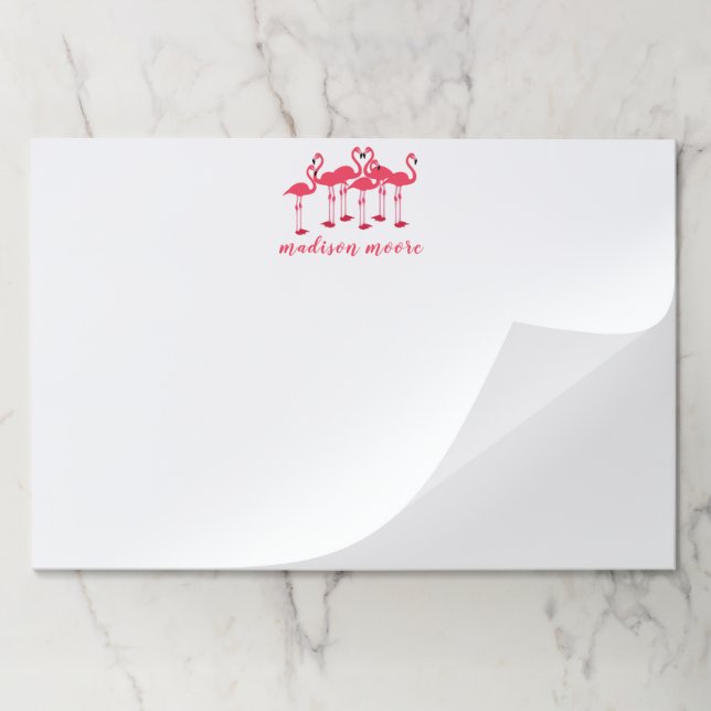 Bloc De Hojas Manada de flamencos rosados tematica (Plegada)