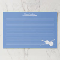 Manuscrito de música gigante azul Personalizado de