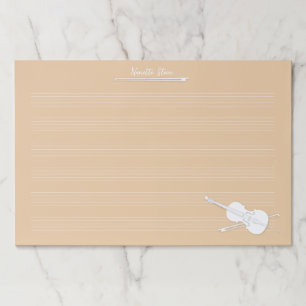 Bloc De Hojas Manuscrito de música gigante beige de Cello Person