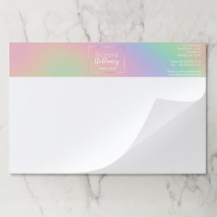 Bloc De Hojas Marco Metalizado del efecto arcoiris holográfico m