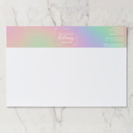 Bloc De Hojas Marco Metalizado del efecto arcoiris holográfico m