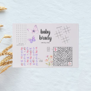 Bloc De Hojas Mariposa besa Baby Shower   Actividad de la maripo