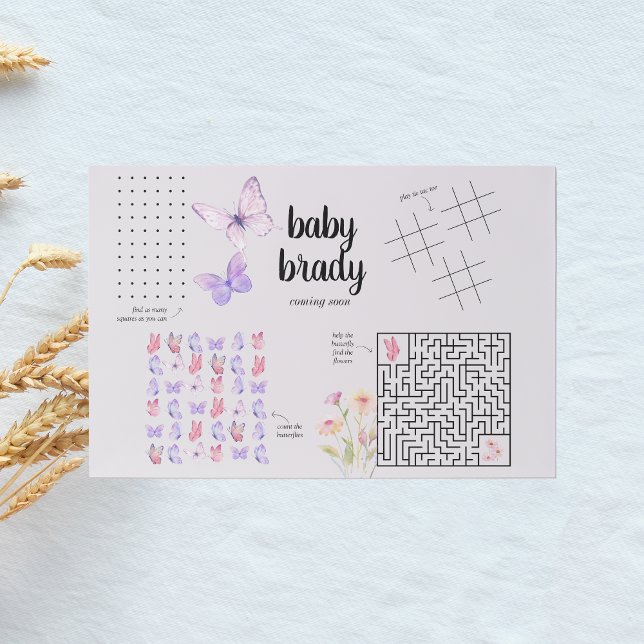 Bloc De Hojas Mariposa besa Baby Shower | Actividad de la maripo (Subido por el creador)