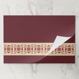 Bloc De Hojas Marrón Borgoña Con Beige