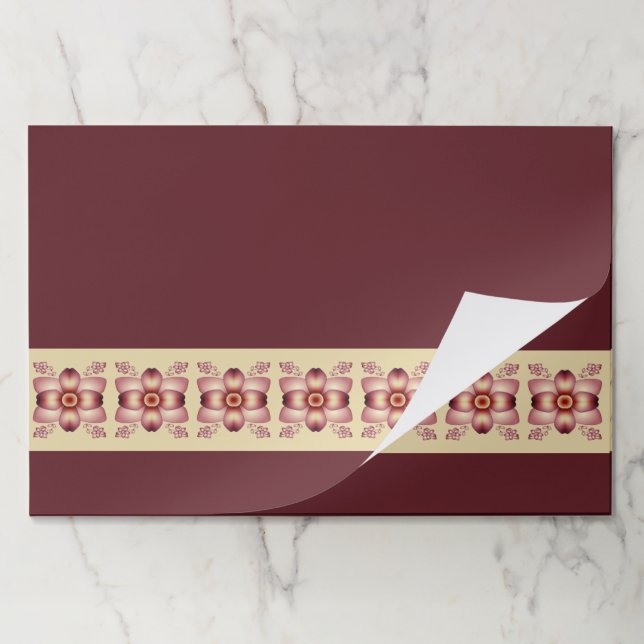 Bloc De Hojas Marrón Borgoña Con Beige (Plegada)