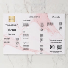 Bloc De Hojas Menú lista de precios bar restaurante cafetería pl