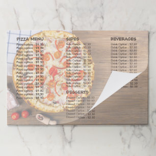 Bloc De Hojas Menú Pizza Restaurante personalizado Business