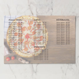 Bloc De Hojas Menú Pizza Restaurante personalizado Business
