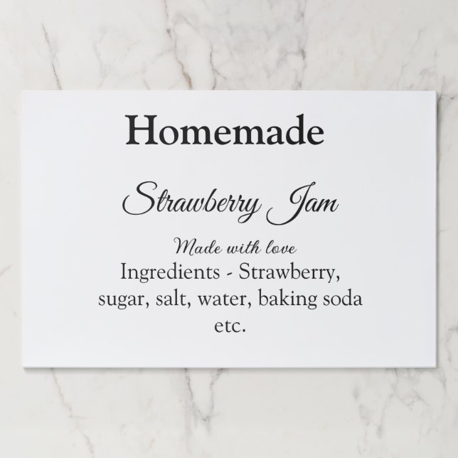 Bloc De Hojas Mermelada casera de fresa hecha con amor añadir te (Anverso)