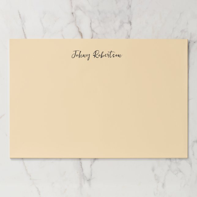 Bloc De Hojas Mocasin Peachy Yellow Plain Elegant Profesional (Anverso)