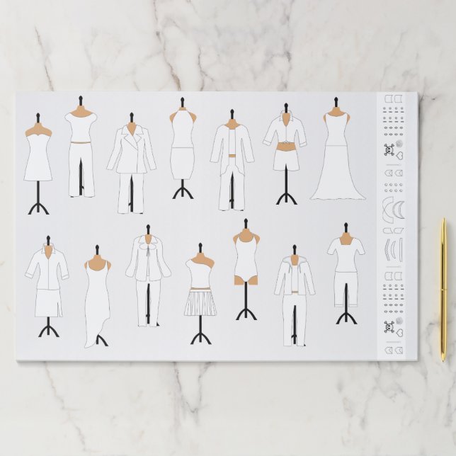 Bloc De Hojas Moda: Actividad de diseñadora de moda femenina (In situ)