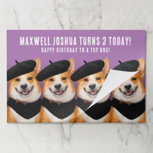 Bloc De Hojas Moda Cute Corgi Dogs te desea feliz cumpleaños