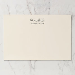 Bloc De Hojas Moderno y elegante nombre de monograma Minimalista