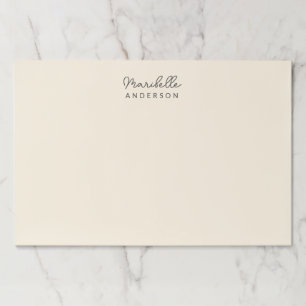 Bloc De Hojas Moderno y elegante nombre de monograma Minimalista