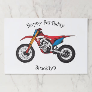 Bloc De Hojas Moto de moto de tierra roja