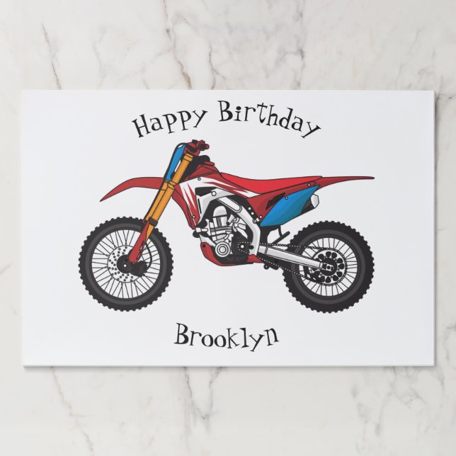 Bloc De Hojas Moto de moto de tierra roja (Anverso)