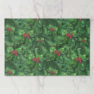Bloc De Hojas Navidades de acuarela Holly Berries