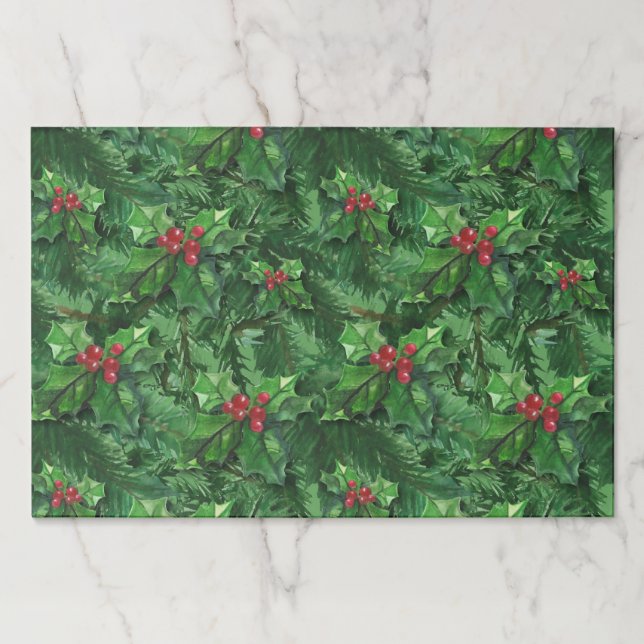 Bloc De Hojas Navidades de acuarela Holly Berries (Anverso)