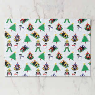 Bloc De Hojas Navidades de esquí de pingüino