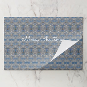 Bloc De Hojas Navidades De Papel Y Quebrantadas Azules Colocan M
