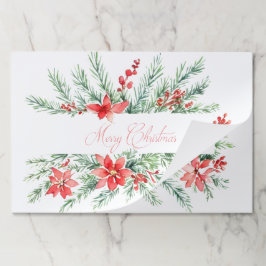 Bloc De Hojas Navidades de poinsettia y vegetación acuática