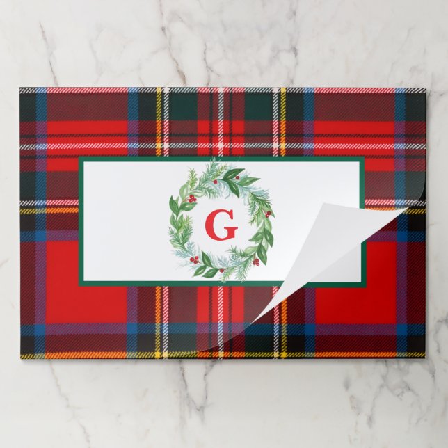 Bloc De Hojas Navidades de Royal Stewart MONOGRAM Plaid Placemat (Plegada)