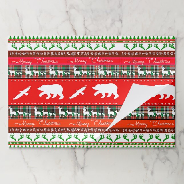 Bloc De Hojas Navidades en los placemats del bosque (Plegada)