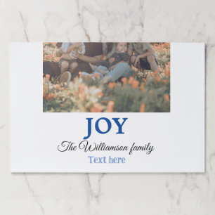 Bloc De Hojas Navidades felices añaden el nombre de familia foto