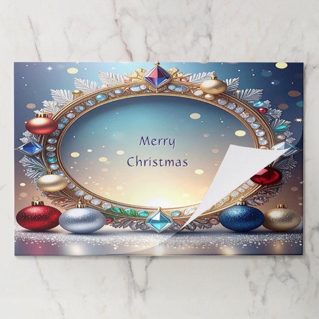 Bloc De Hojas Navidades Jewel Frame Holiday Tearaway Placemat (Plegada)