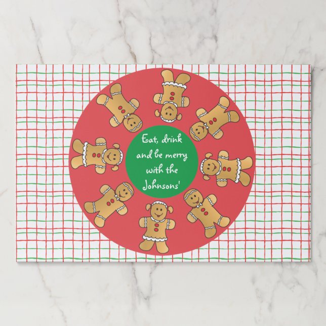 Bloc De Hojas Navidades Lágrimas Placemat Pad Gingerbread (Anverso)