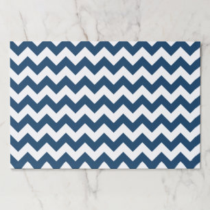 Bloc De Hojas Navy Zigzag, Navy Chevron, patrón geométrico