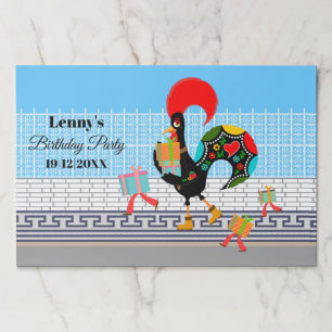 Bloc De Hojas Niños del desfile de gallos portugueses Fiesta de