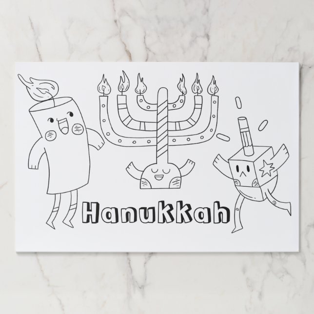 Bloc De Hojas Niños Hanukkah Coloring (Anverso)