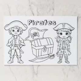 Bloc De Hojas Niños piratas coloreando