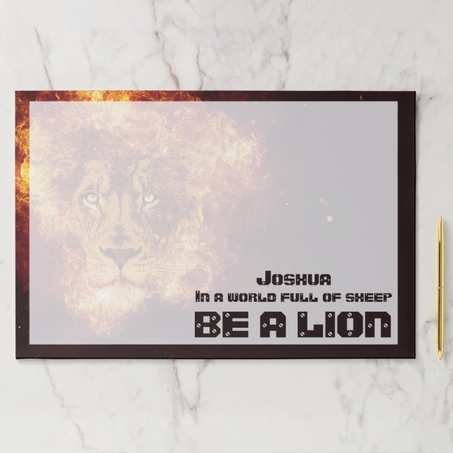 Bloc De Hojas Nombran el flamante lema del león (In situ)