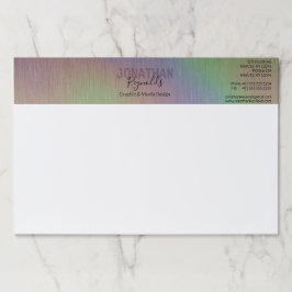 Bloc De Hojas Nombre Metalizado holográfico moderno - Pad de pap